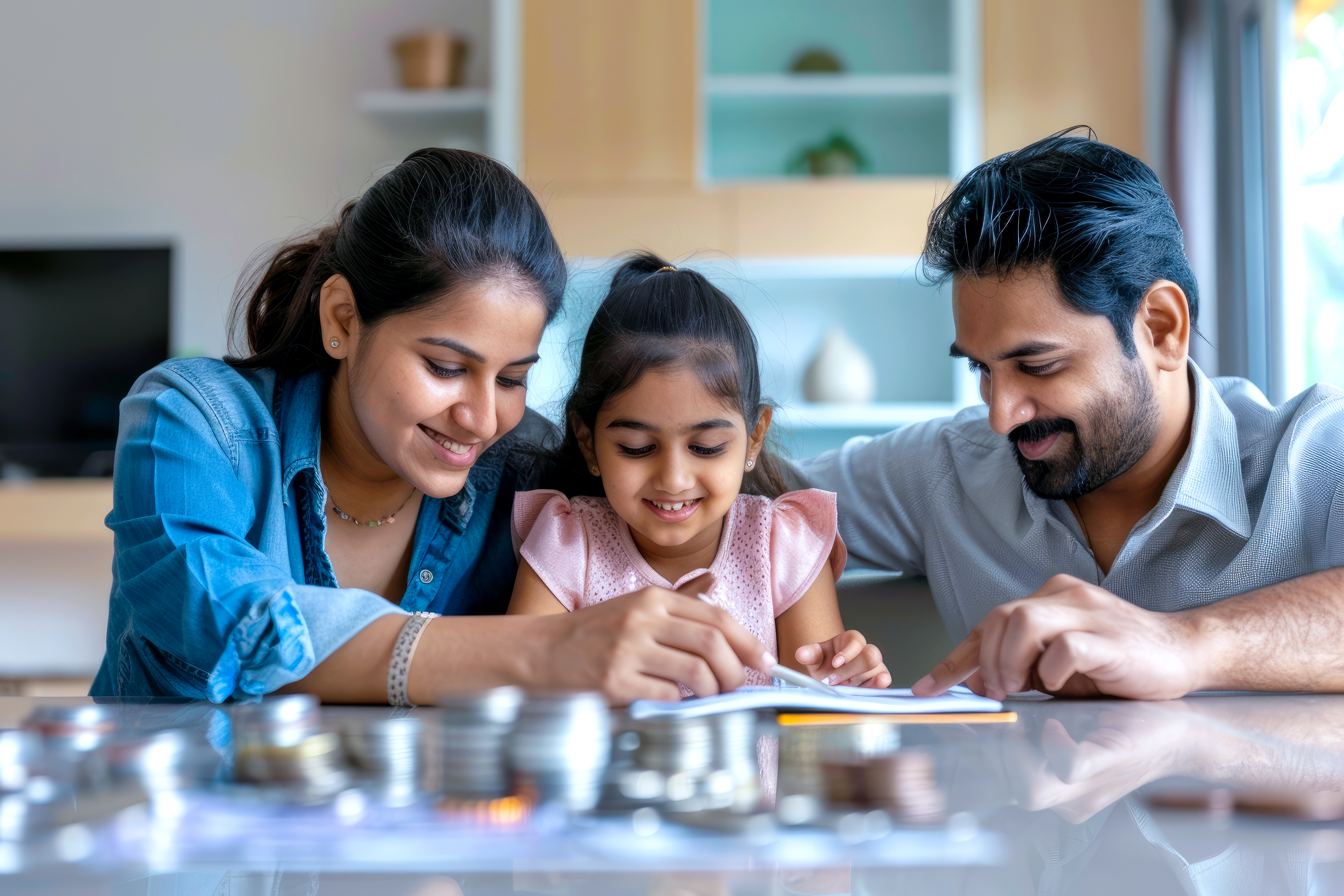 Indian family planning savings illustration
